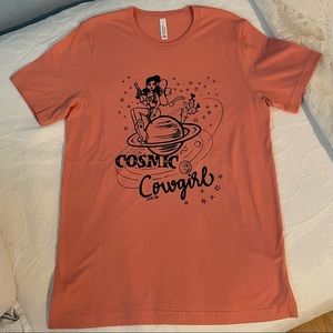 Western cosmic cowgirl tee